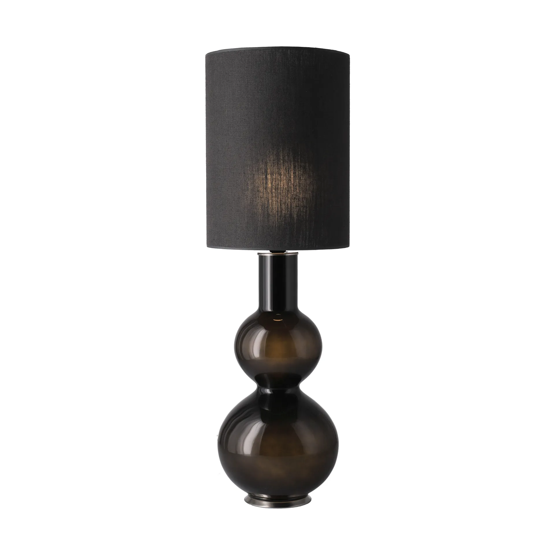 Augusta tafellamp zwarte lampvoet, Lino Negro L Flavia Lamps