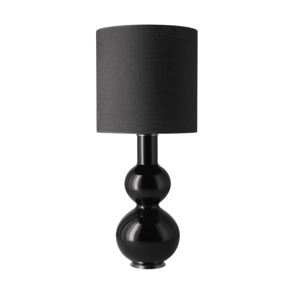Flavia Lamps Augusta tafellamp zwarte lampvoet Lino Negro M