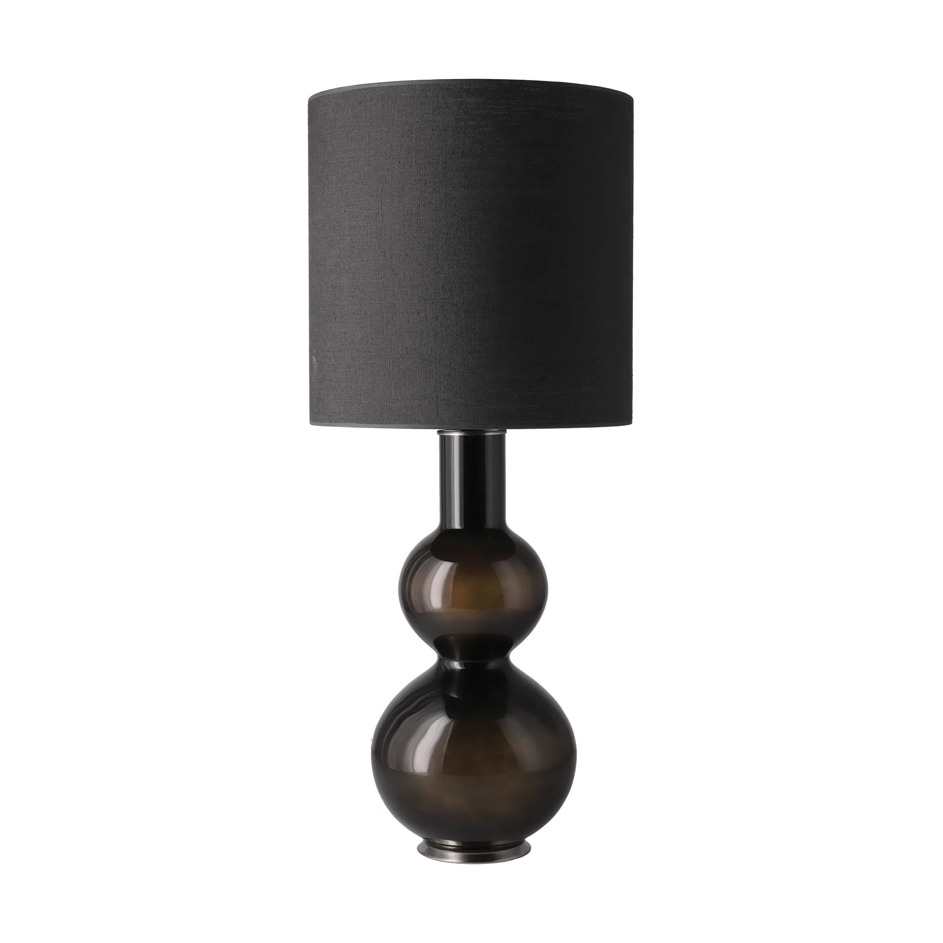 Augusta tafellamp zwarte lampvoet, Lino Negro M Flavia Lamps