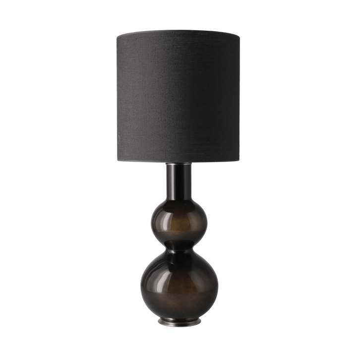 Augusta tafellamp zwarte lampvoet, Lino Negro M Flavia Lamps