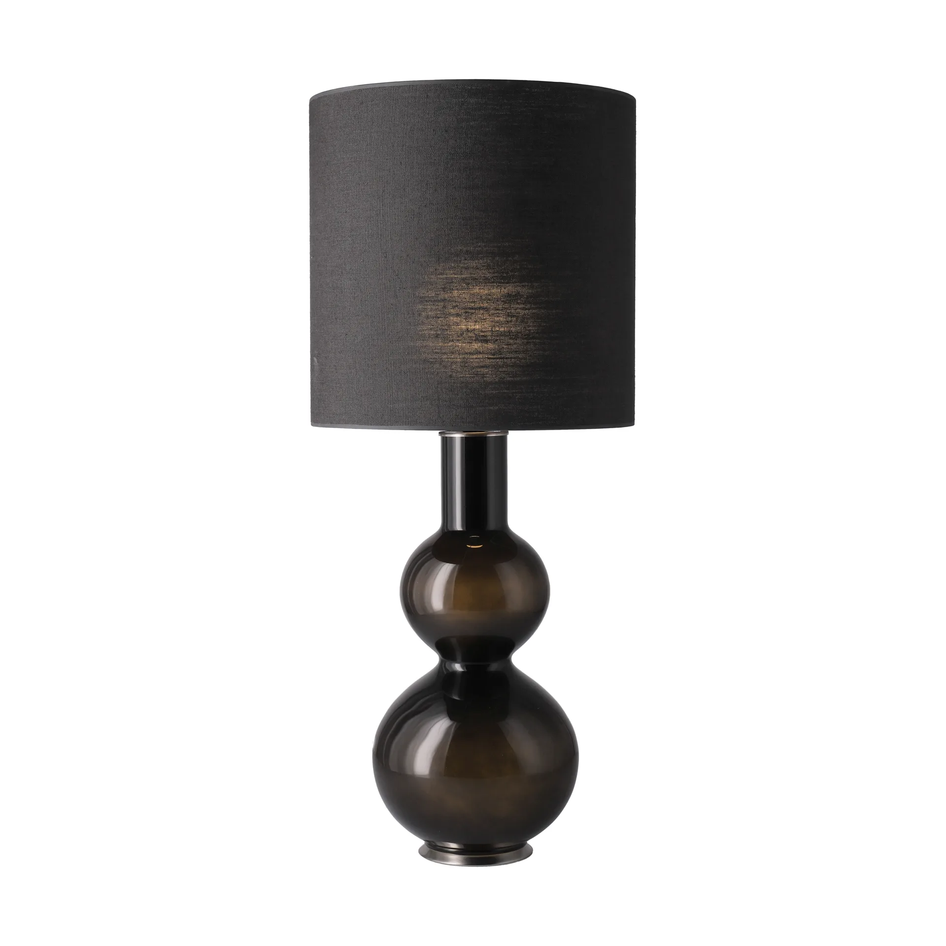 Augusta tafellamp zwarte lampvoet, Lino Negro M Flavia Lamps