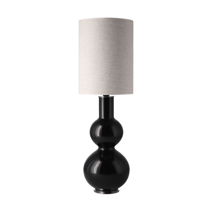 Augusta tafellamp zwarte lampvoet - London Beige L - Flavia Lamps