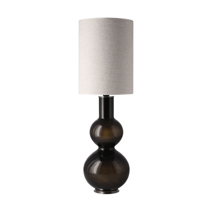 Augusta tafellamp zwarte lampvoet, London Beige L Flavia Lamps