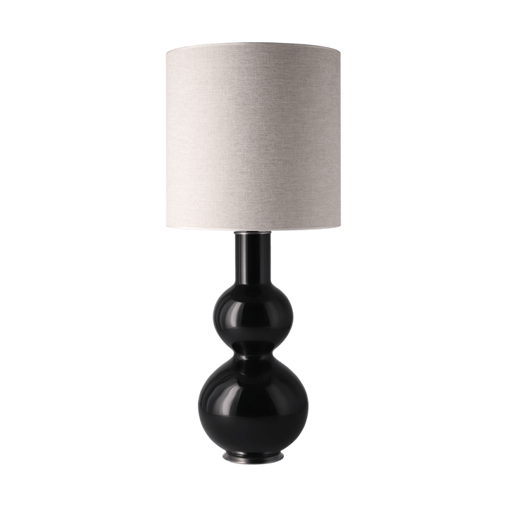 Augusta tafellamp zwarte lampvoet - London Beige M - Flavia Lamps