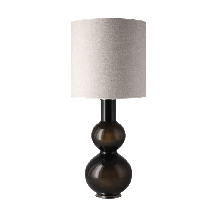 Augusta tafellamp zwarte lampvoet, London Beige M Flavia Lamps