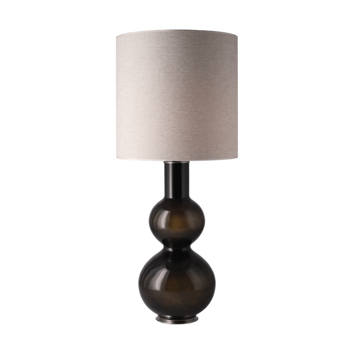 Augusta tafellamp zwarte lampvoet, London Beige M Flavia Lamps