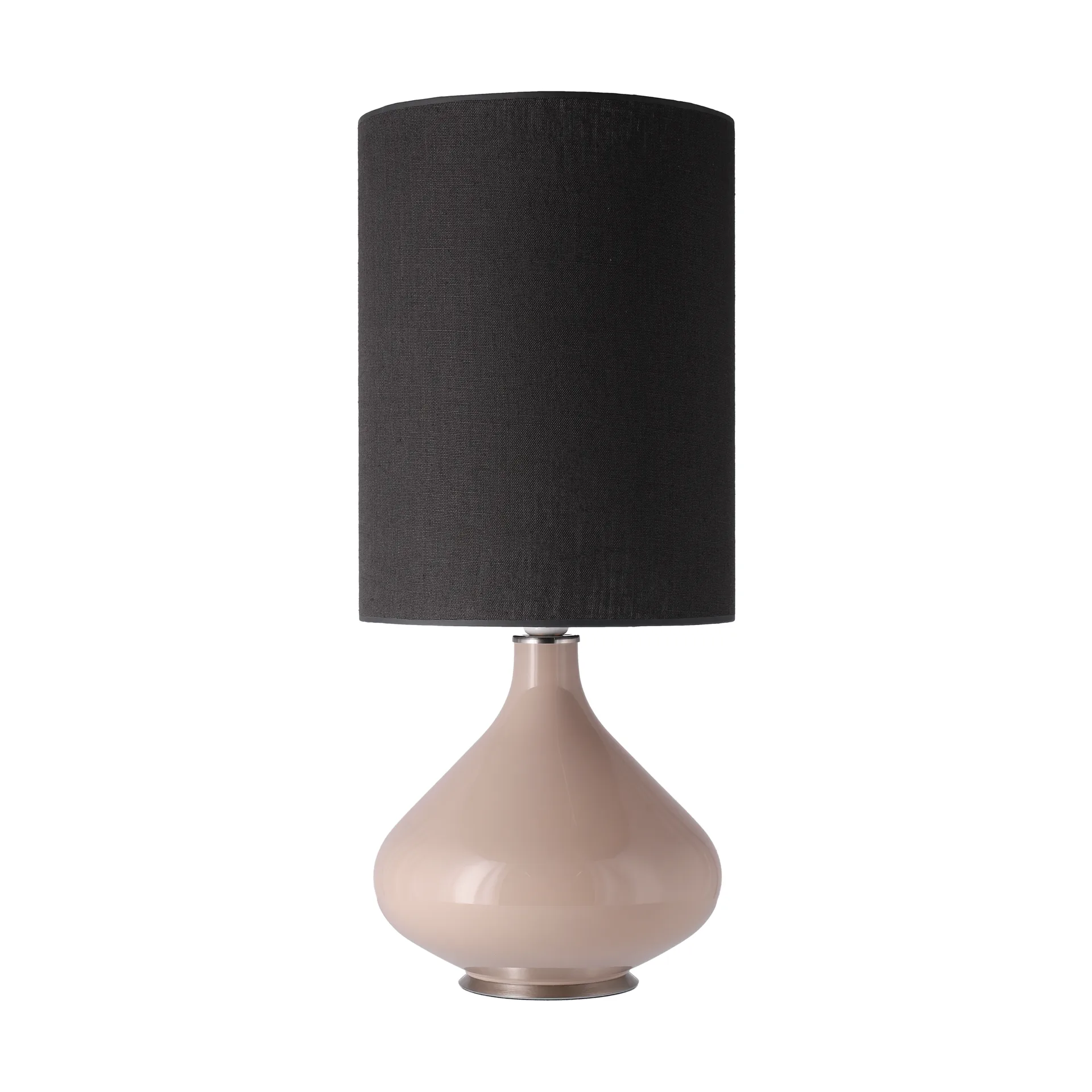 Flavia tafellamp beige lampvoet, Lino Negro L Flavia Lamps