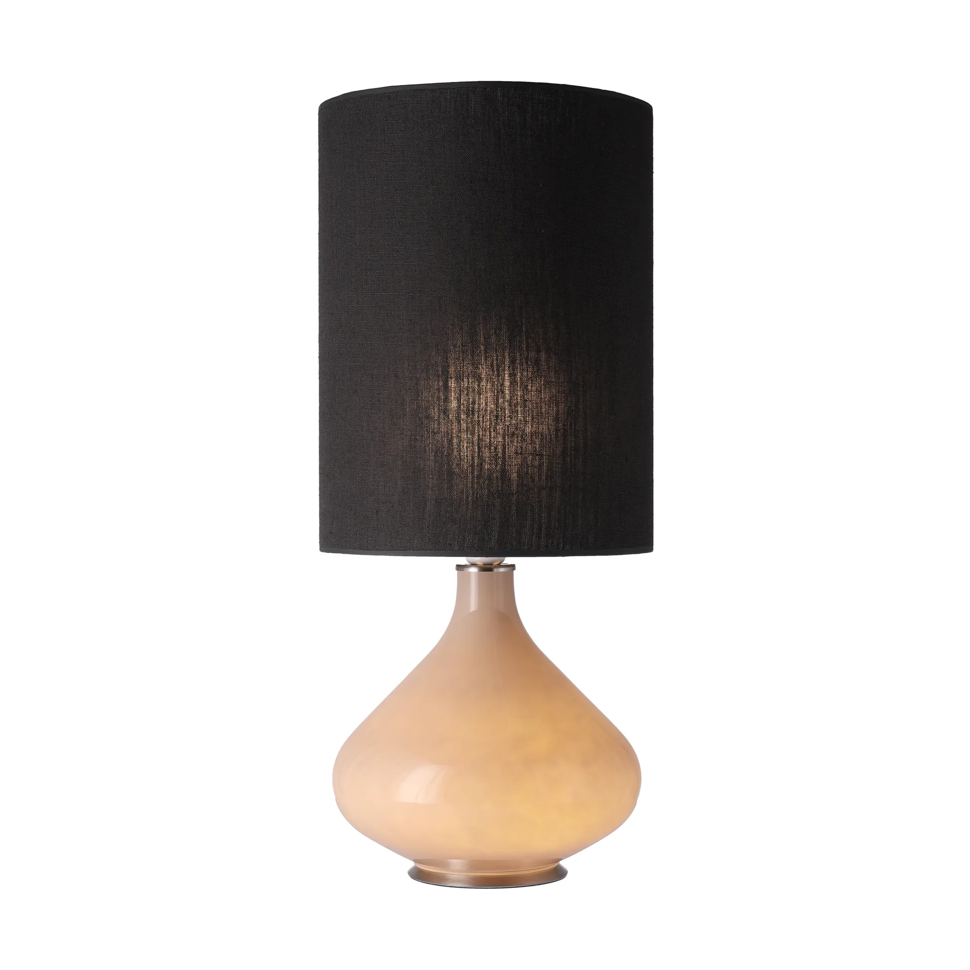 Flavia tafellamp beige lampvoet, Lino Negro L Flavia Lamps