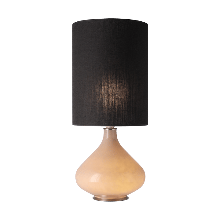 Flavia tafellamp beige lampvoet, Lino Negro L Flavia Lamps