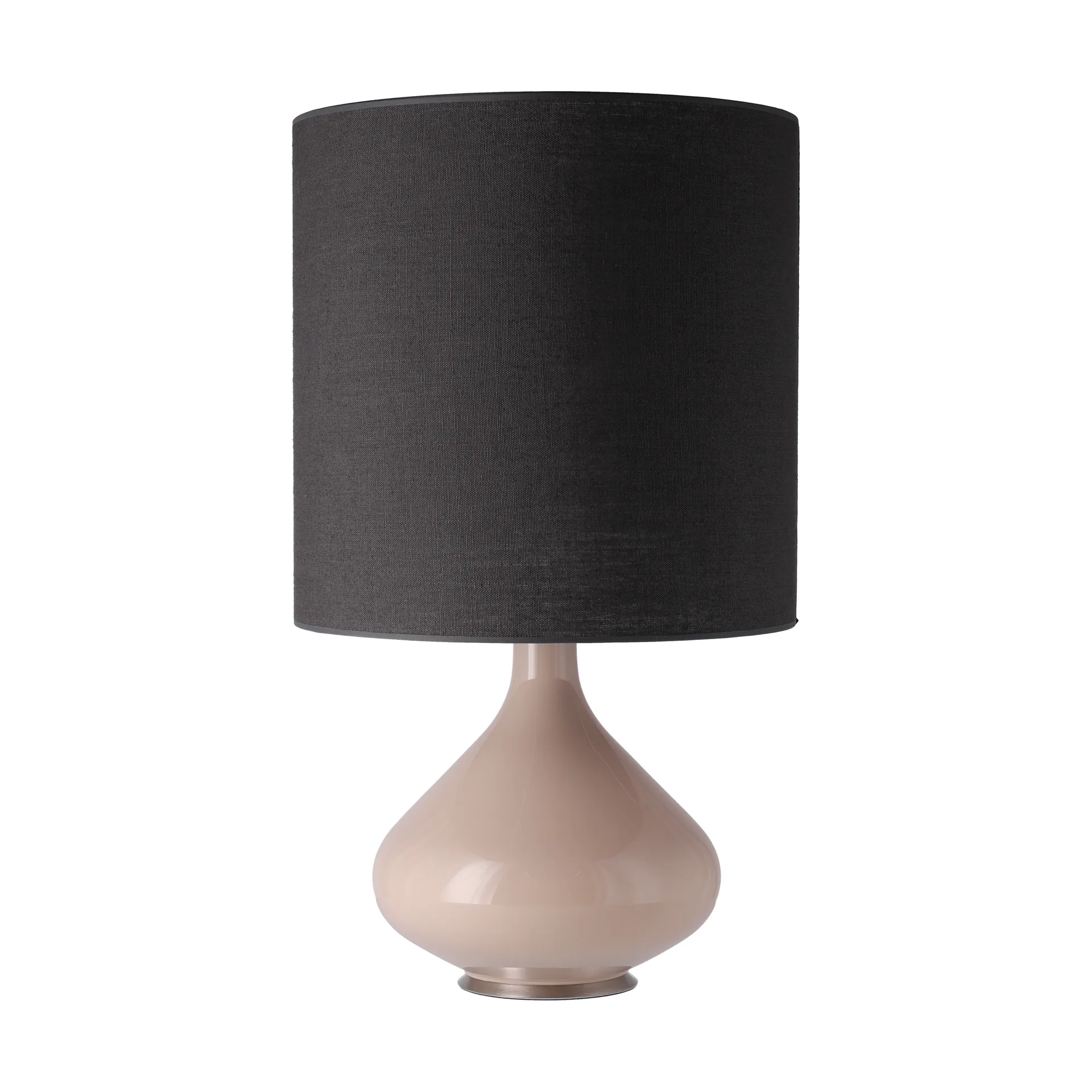 Flavia tafellamp beige lampvoet, Lino Negro M Flavia Lamps