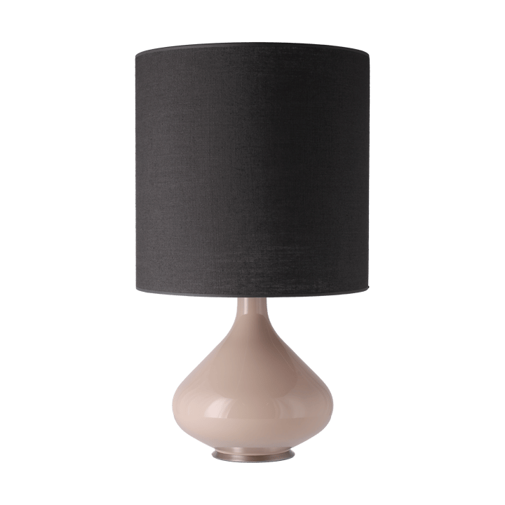 Flavia tafellamp beige lampvoet - Lino Negro M - Flavia Lamps