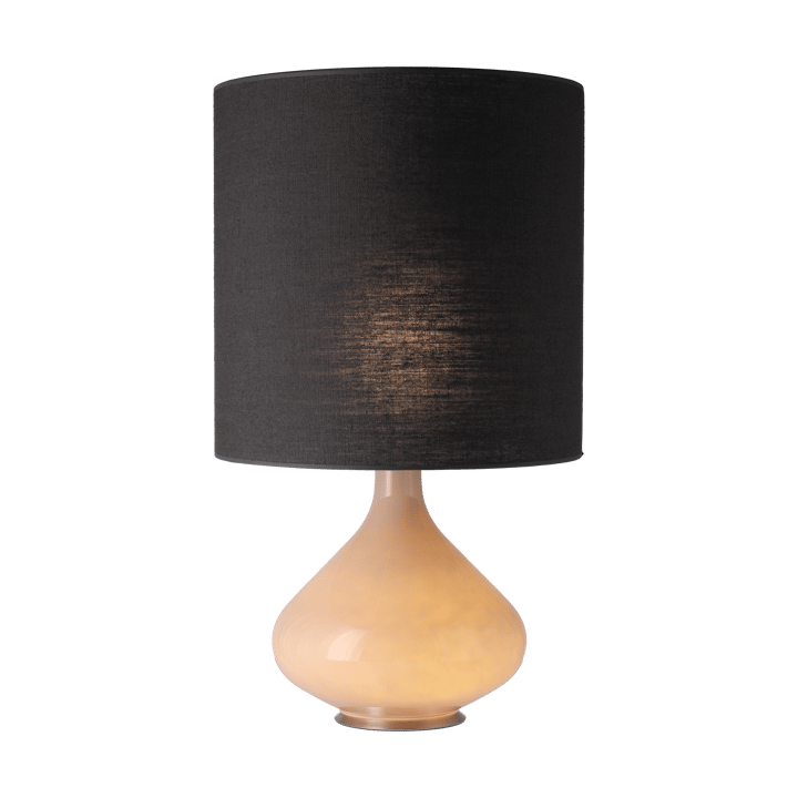 Flavia tafellamp beige lampvoet, Lino Negro M Flavia Lamps