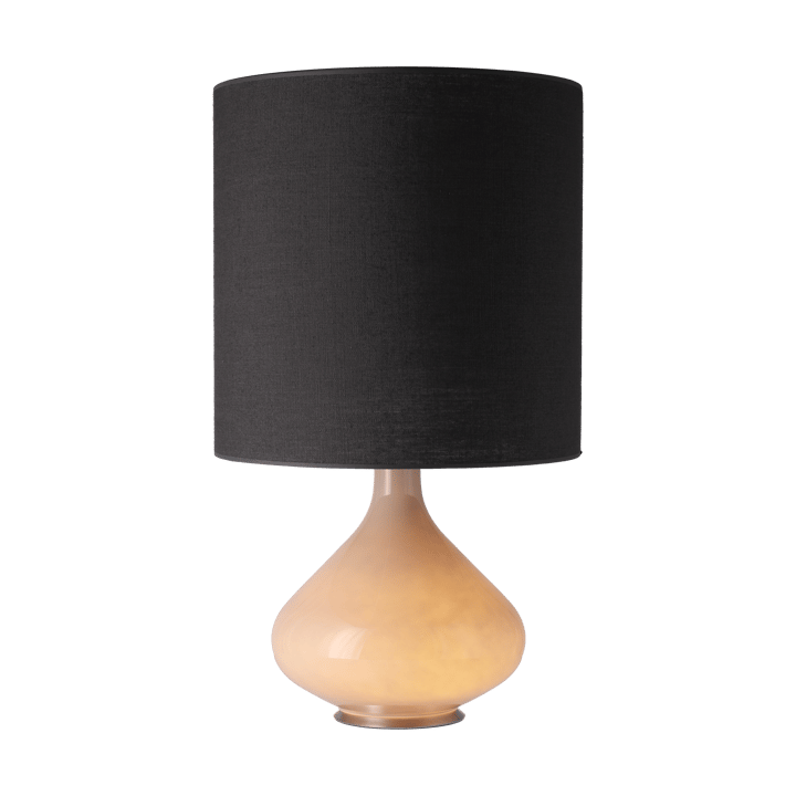 Flavia tafellamp beige lampvoet, Lino Negro M Flavia Lamps