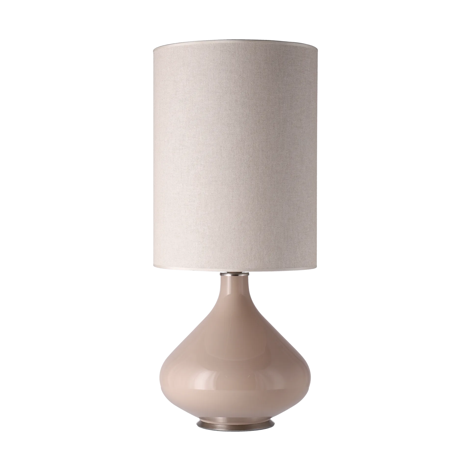Flavia tafellamp beige lampvoet, Milano Tostado L Flavia Lamps