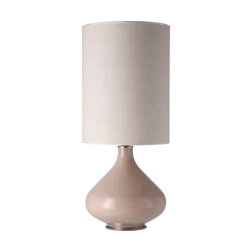Flavia tafellamp beige lampvoet - Milano Tostado L - Flavia Lamps
