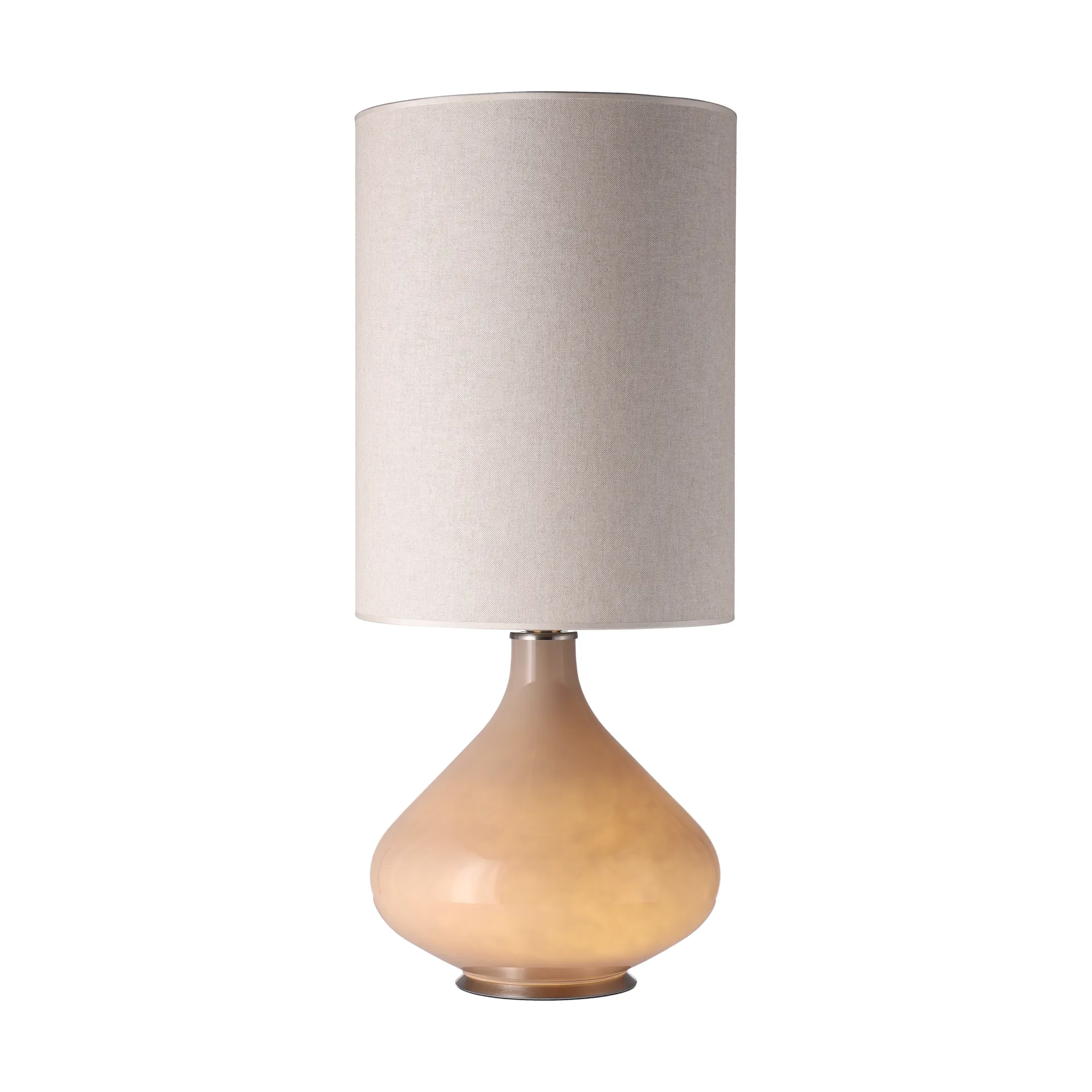 Flavia tafellamp beige lampvoet, Milano Tostado L Flavia Lamps