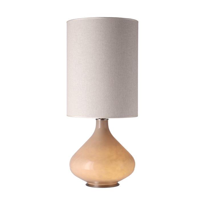 Flavia tafellamp beige lampvoet, Milano Tostado L Flavia Lamps
