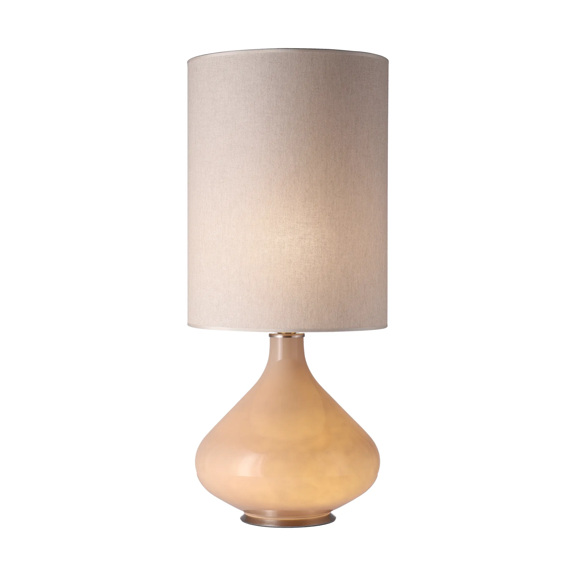 Flavia tafellamp beige lampvoet, Milano Tostado L Flavia Lamps