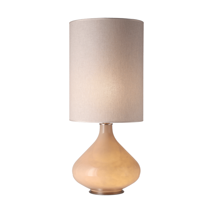 Flavia tafellamp beige lampvoet, Milano Tostado L Flavia Lamps
