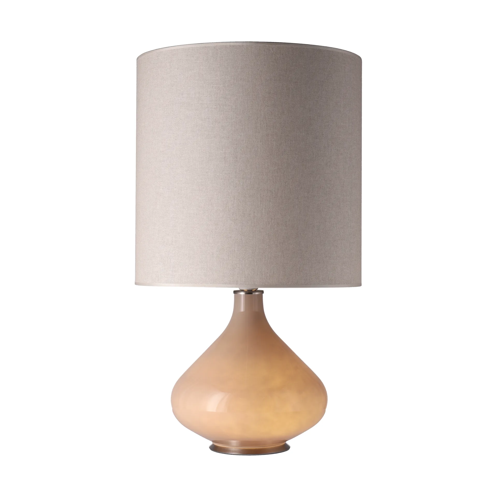Flavia tafellamp beige lampvoet, Milano Tostado M Flavia Lamps