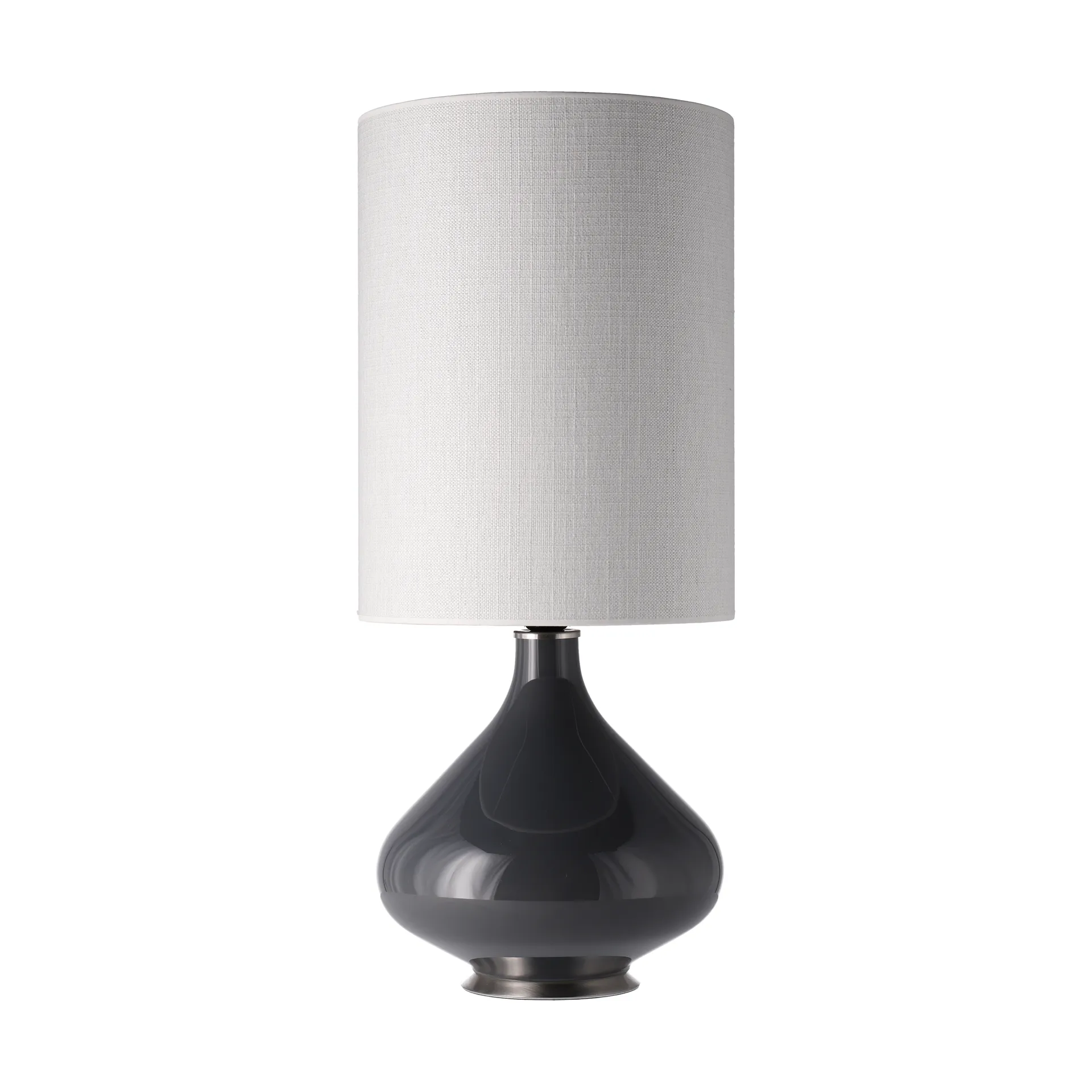Flavia tafellamp grijze lampvoet, Babel Beige L Flavia Lamps