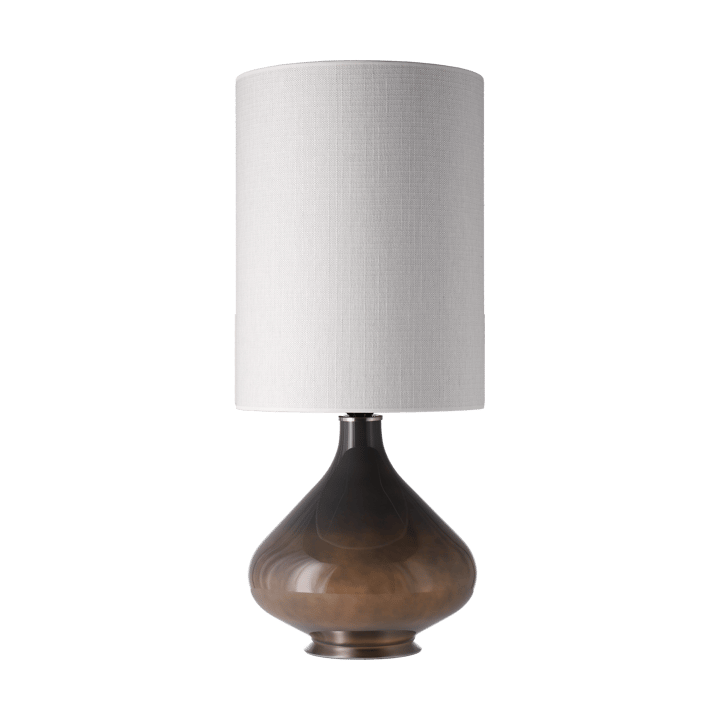 Flavia tafellamp grijze lampvoet, Babel Beige L Flavia Lamps