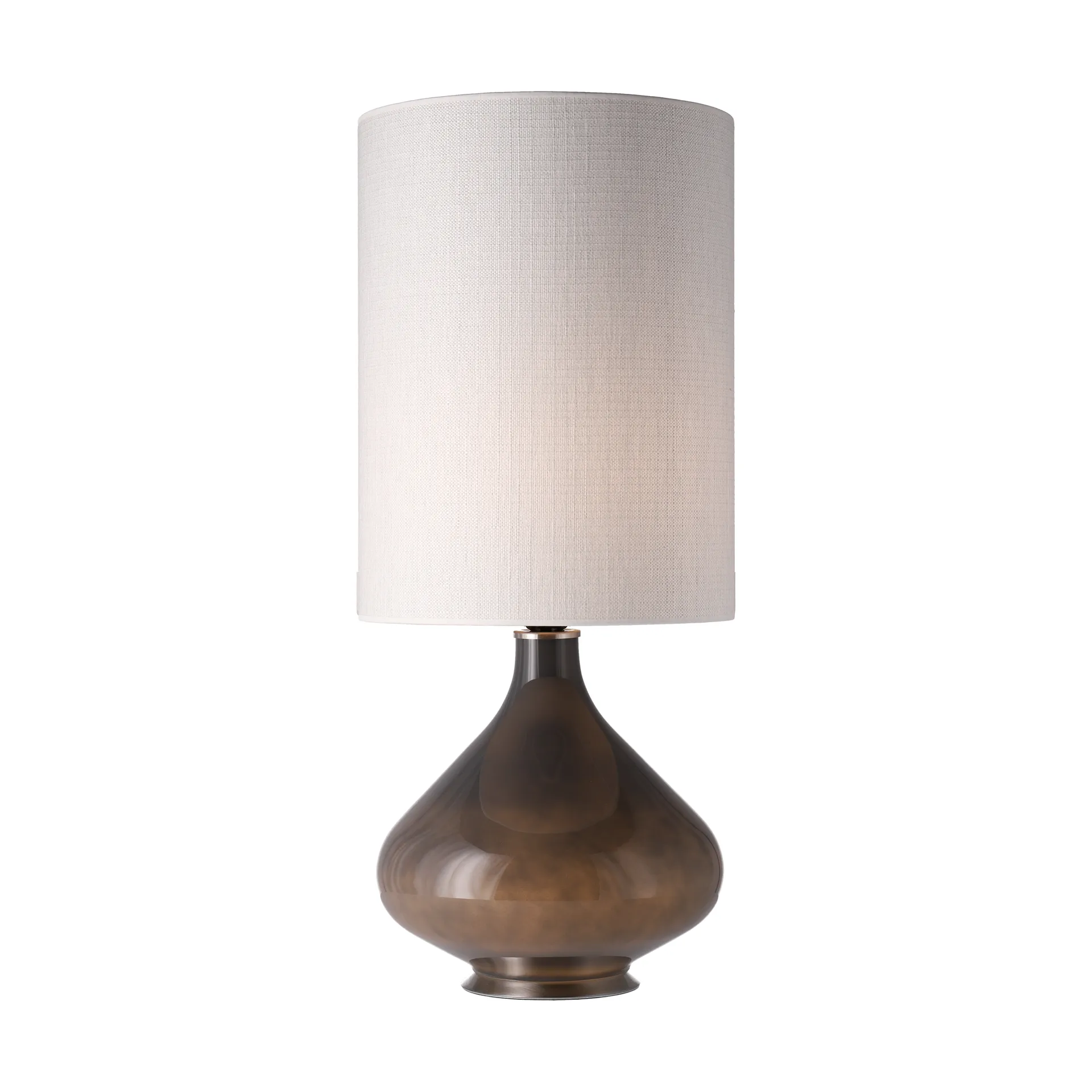 Flavia tafellamp grijze lampvoet, Babel Beige L Flavia Lamps