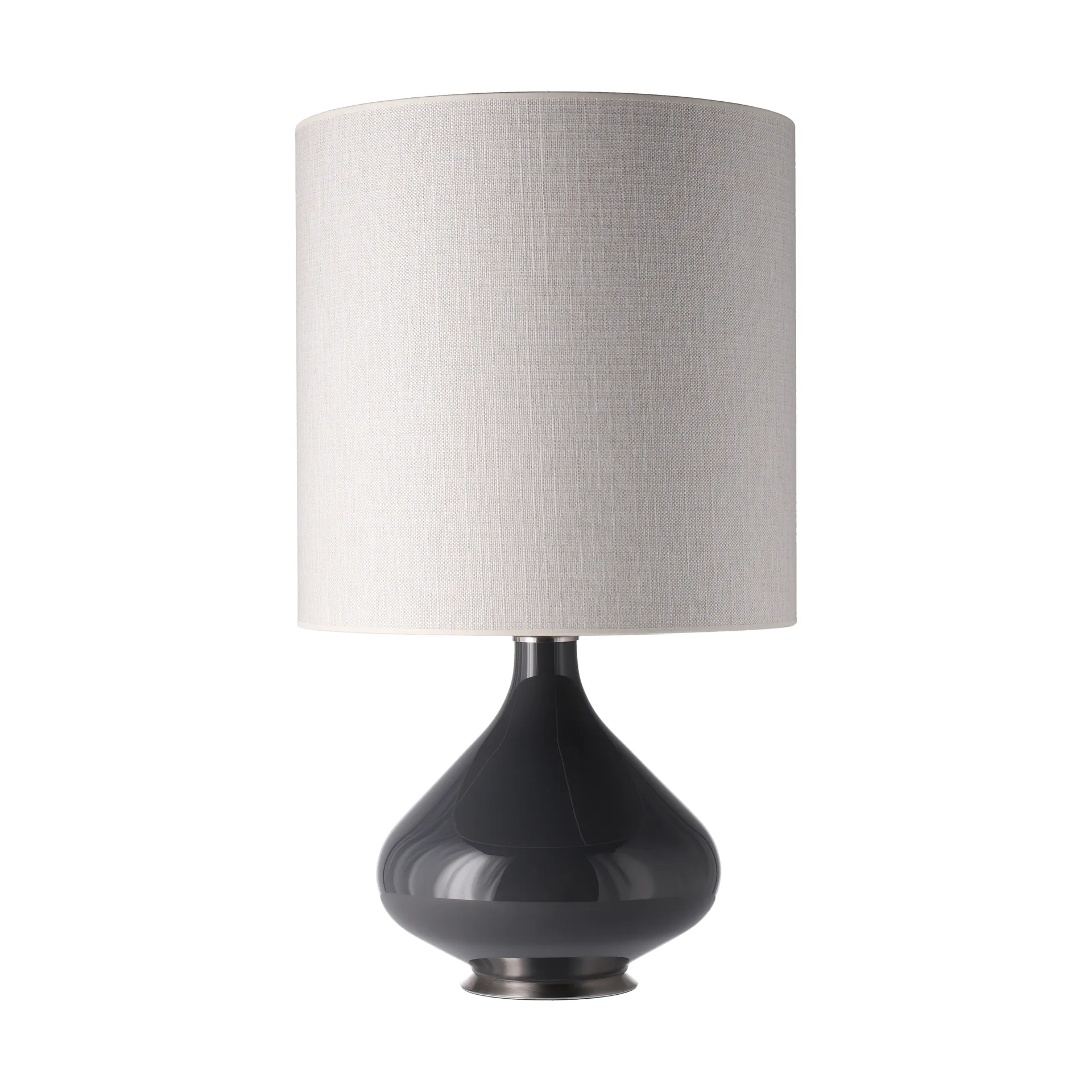 Flavia tafellamp grijze lampvoet, Babel Beige M Flavia Lamps