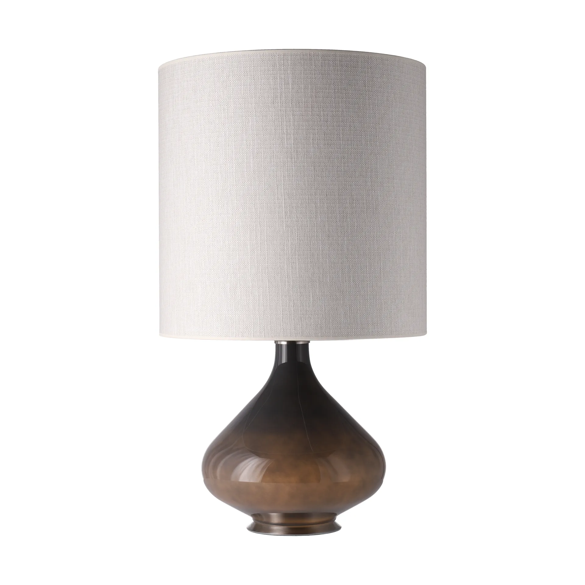 Flavia tafellamp grijze lampvoet, Babel Beige M Flavia Lamps