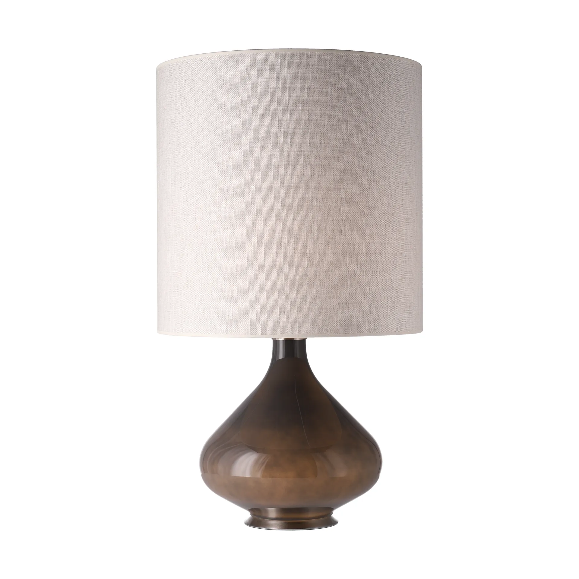 Flavia tafellamp grijze lampvoet, Babel Beige M Flavia Lamps