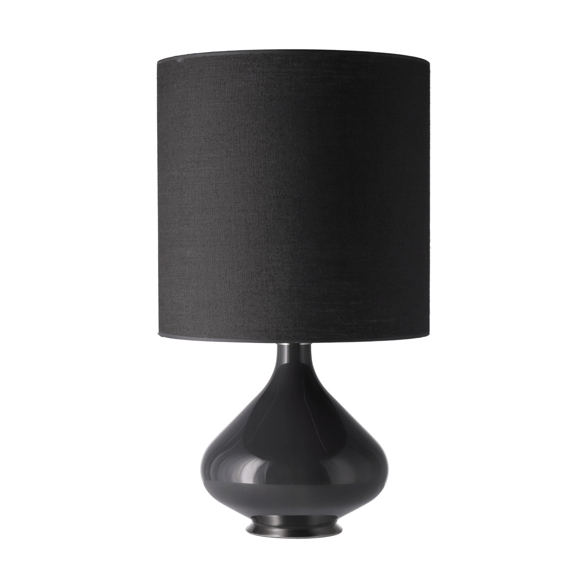 Flavia Lamps Flavia tafellamp grijze lampvoet Lino Negro M
