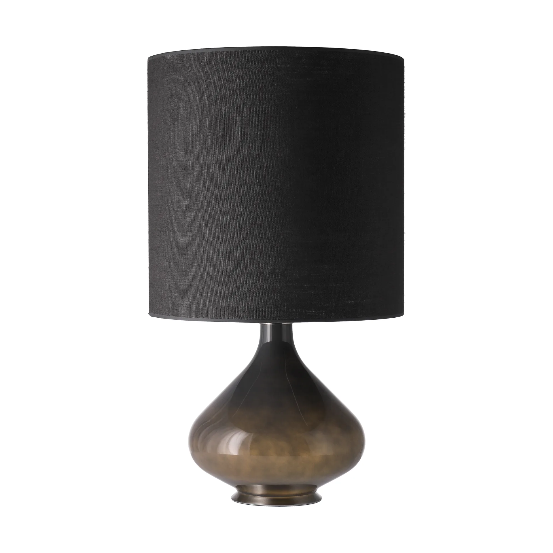 Flavia tafellamp grijze lampvoet, Lino Negro M Flavia Lamps