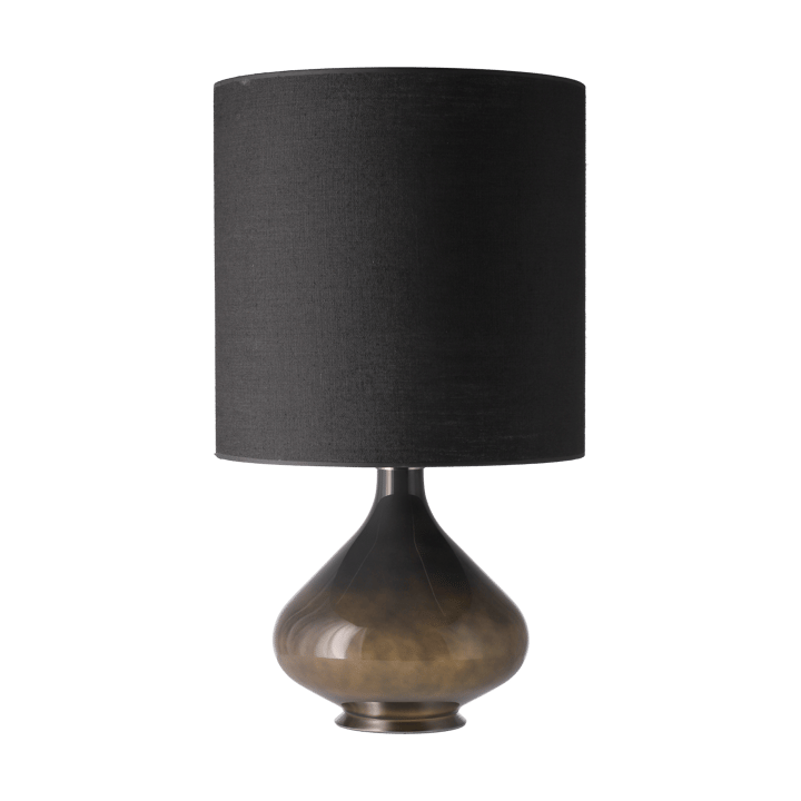 Flavia tafellamp grijze lampvoet, Lino Negro M Flavia Lamps