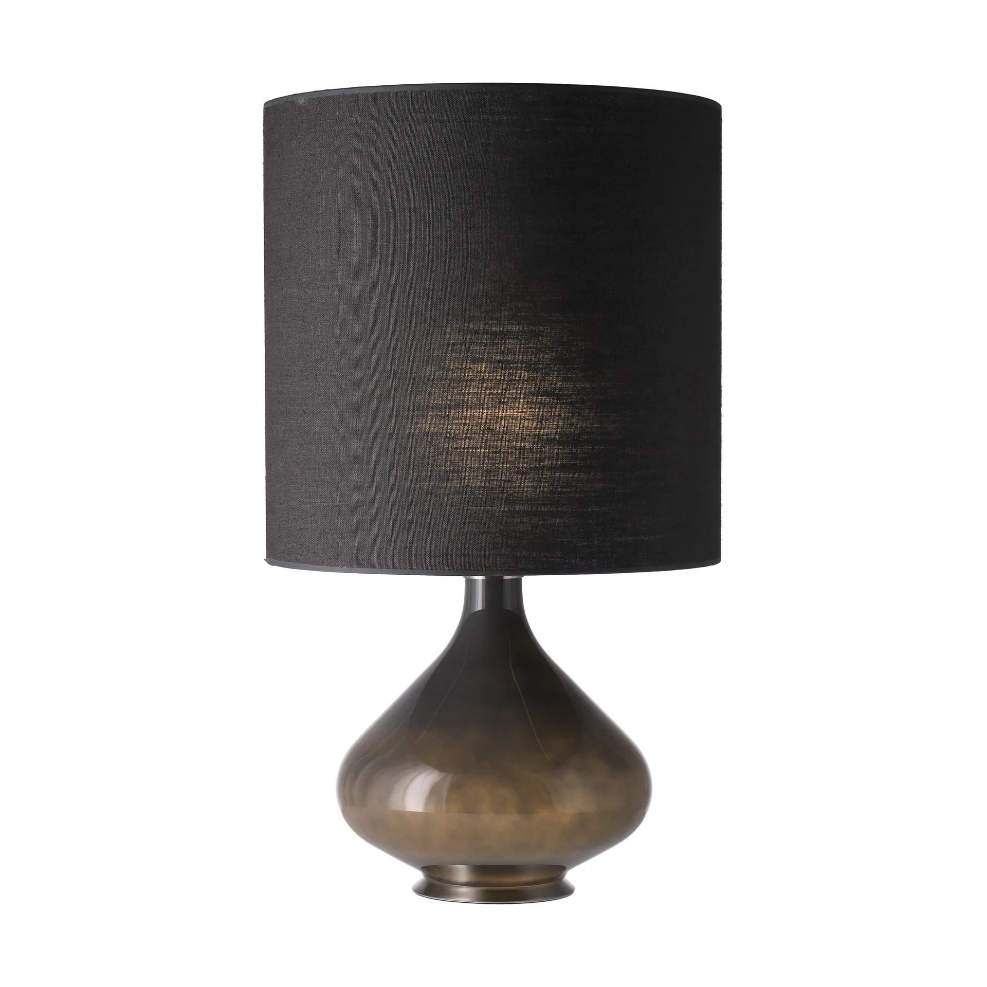 Flavia tafellamp grijze lampvoet, Lino Negro M Flavia Lamps