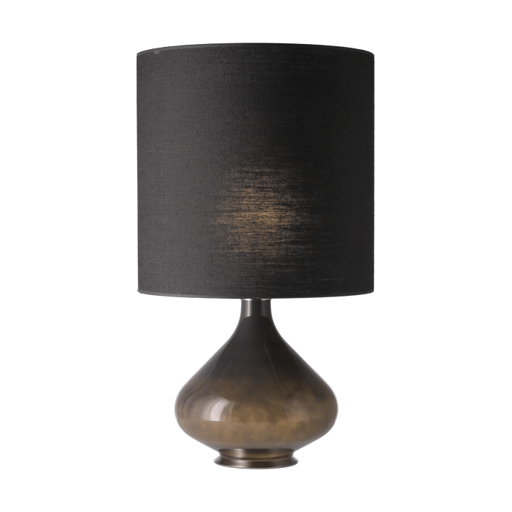 Flavia tafellamp grijze lampvoet, Lino Negro M Flavia Lamps