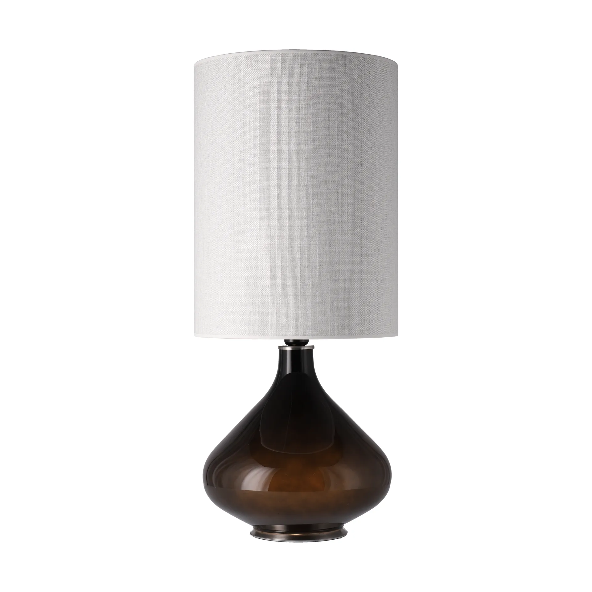 Flavia tafellamp zwarte lampvoet, Babel Beige L Flavia Lamps