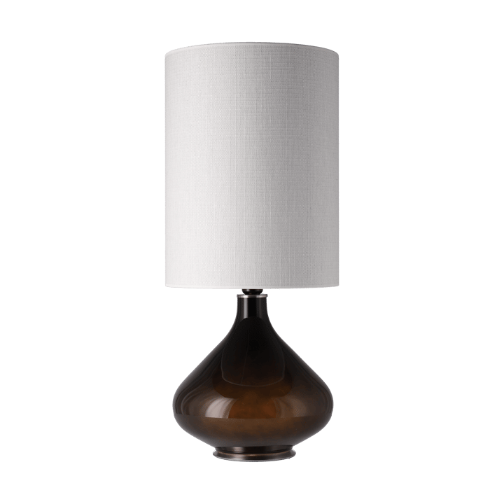Flavia tafellamp zwarte lampvoet, Babel Beige L Flavia Lamps