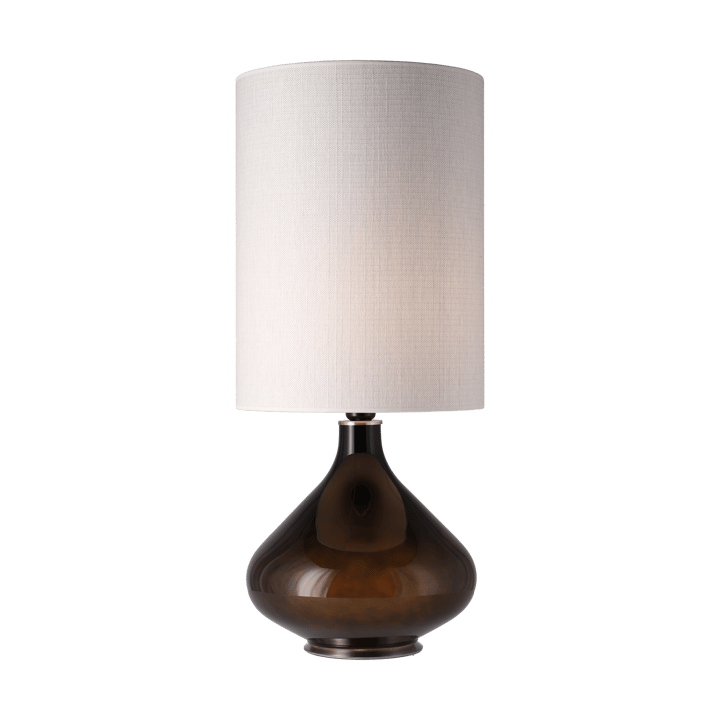 Flavia tafellamp zwarte lampvoet, Babel Beige L Flavia Lamps