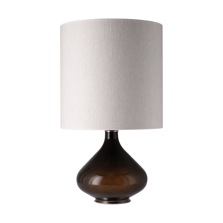 Flavia tafellamp zwarte lampvoet, Babel Beige M Flavia Lamps