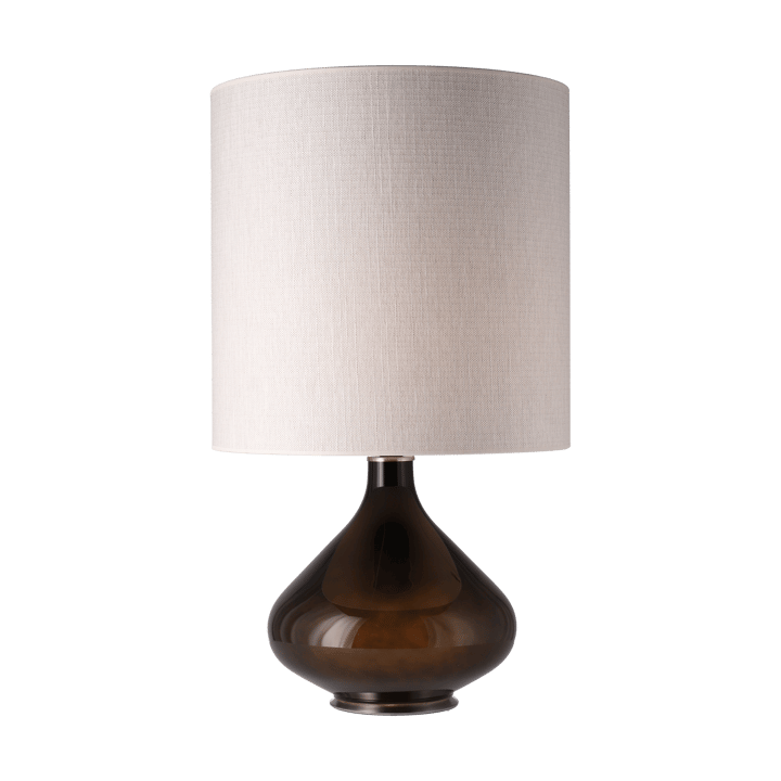 Flavia tafellamp zwarte lampvoet, Babel Beige M Flavia Lamps