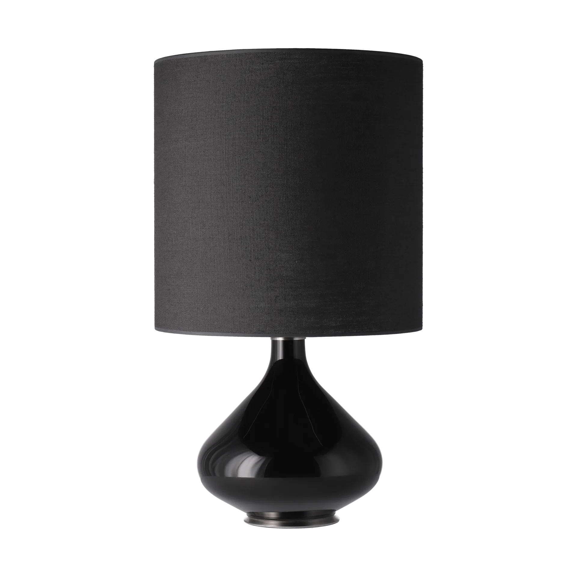 Flavia tafellamp zwarte lampvoet, Lino Negro M Flavia Lamps
