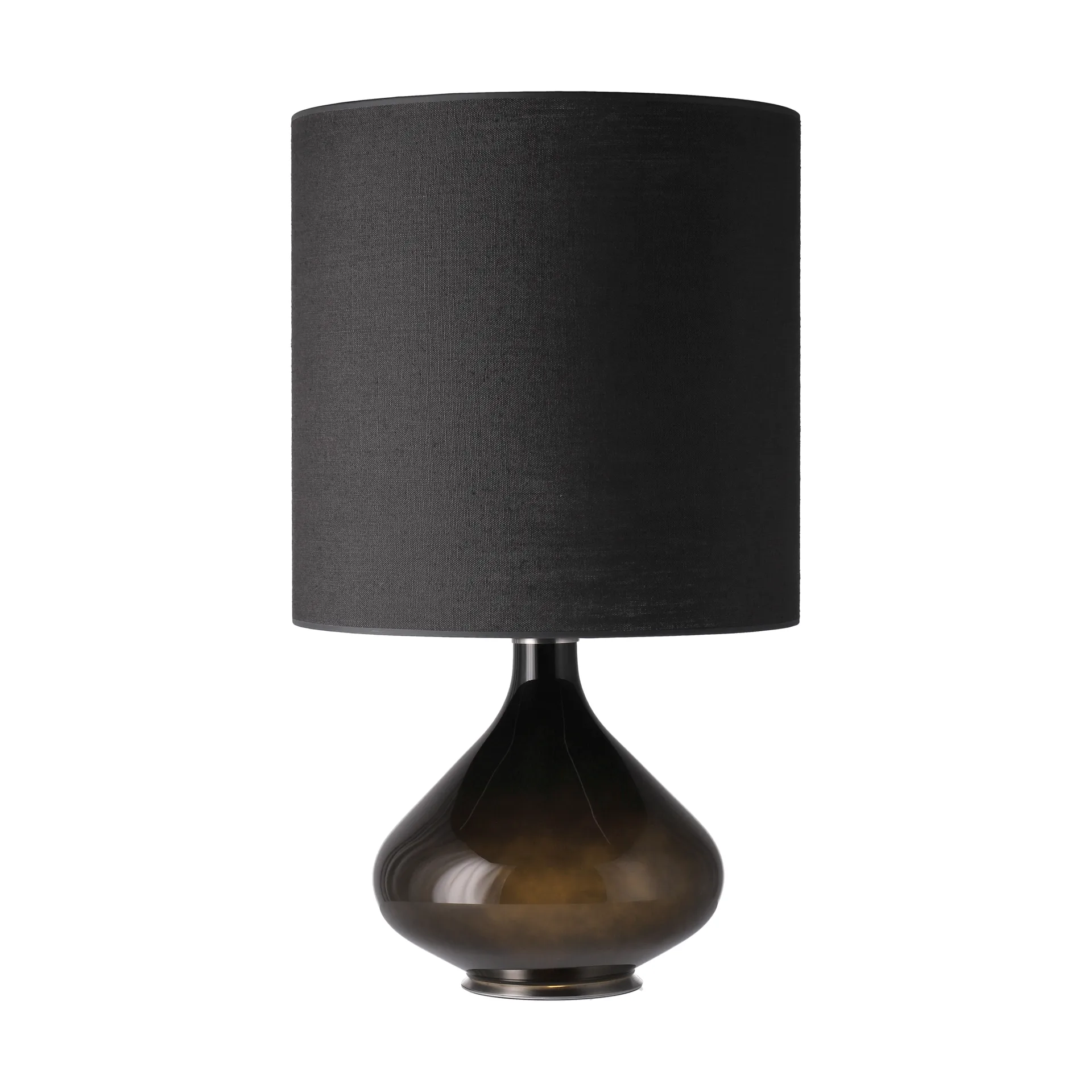Flavia tafellamp zwarte lampvoet, Lino Negro M Flavia Lamps