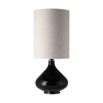 Flavia tafellamp zwarte lampvoet - London Beige L - Flavia Lamps