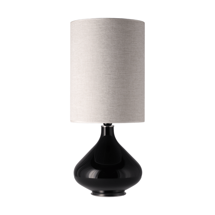 Flavia tafellamp zwarte lampvoet - London Beige L - Flavia Lamps