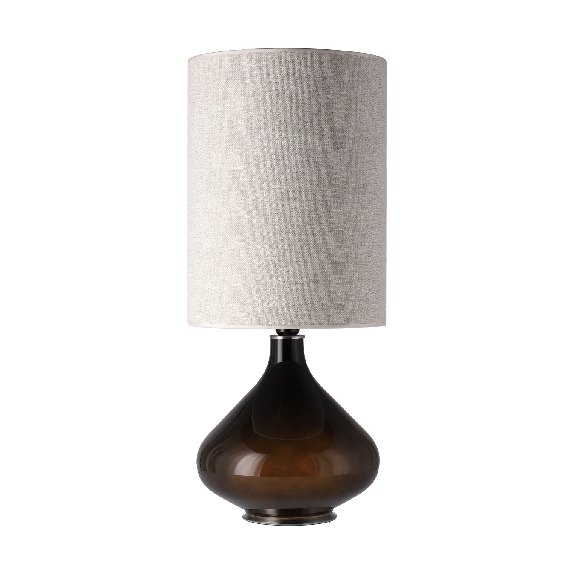 Flavia tafellamp zwarte lampvoet, London Beige L Flavia Lamps