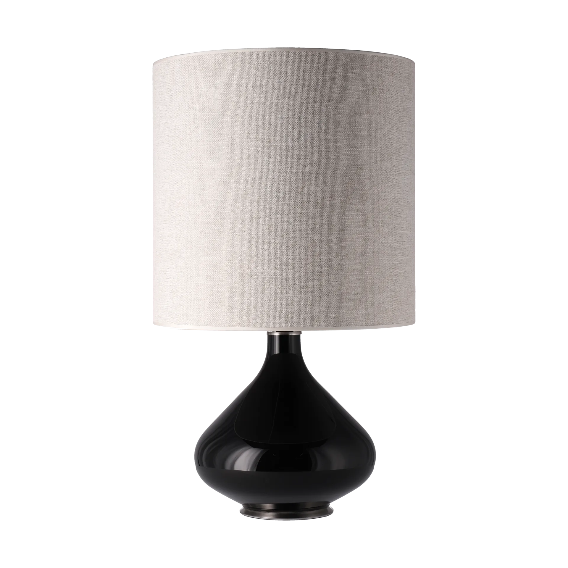Flavia tafellamp zwarte lampvoet, London Beige M Flavia Lamps