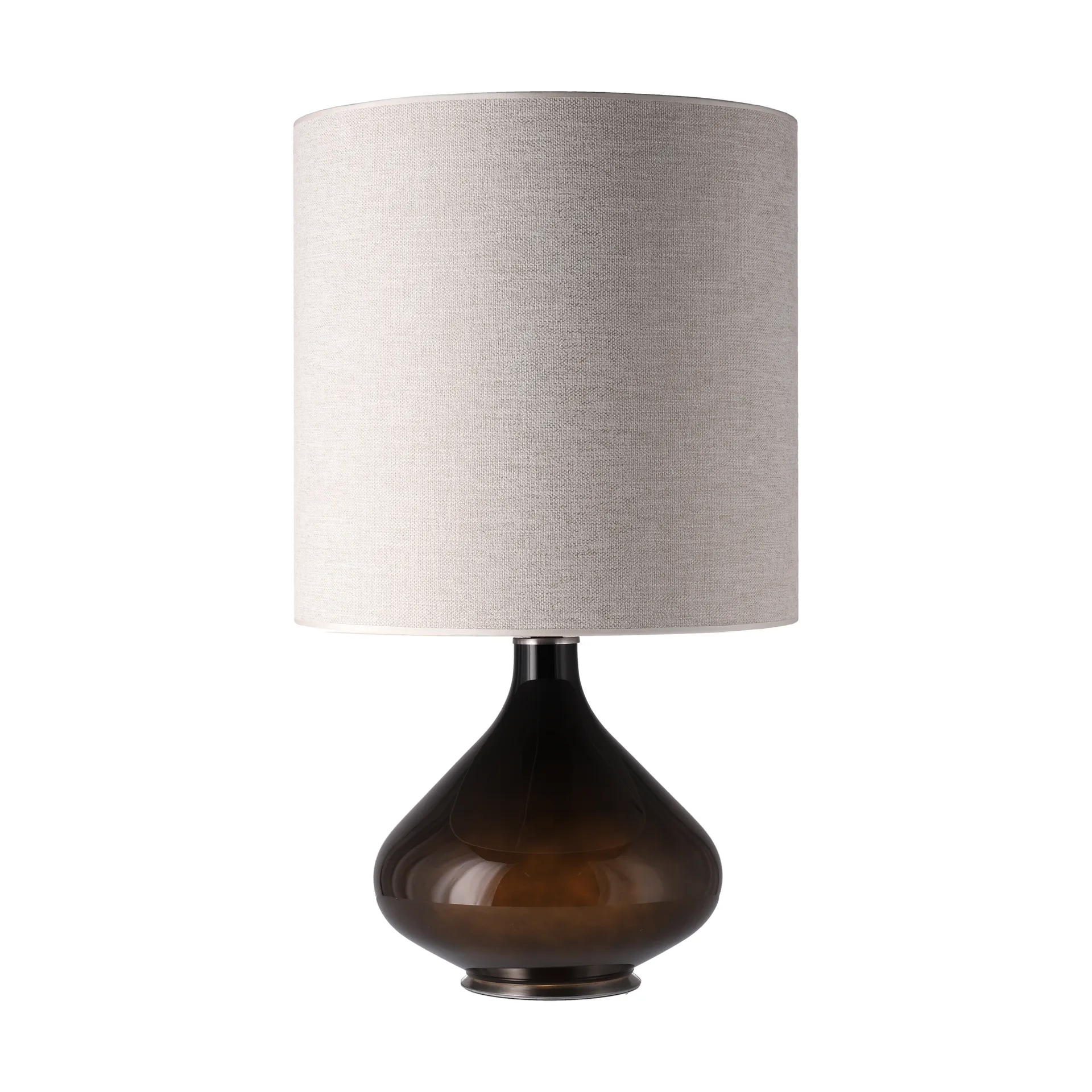 Flavia tafellamp zwarte lampvoet, London Beige M Flavia Lamps
