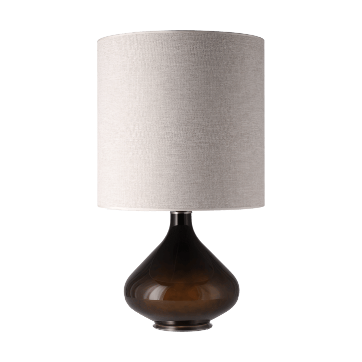 Flavia tafellamp zwarte lampvoet, London Beige M Flavia Lamps