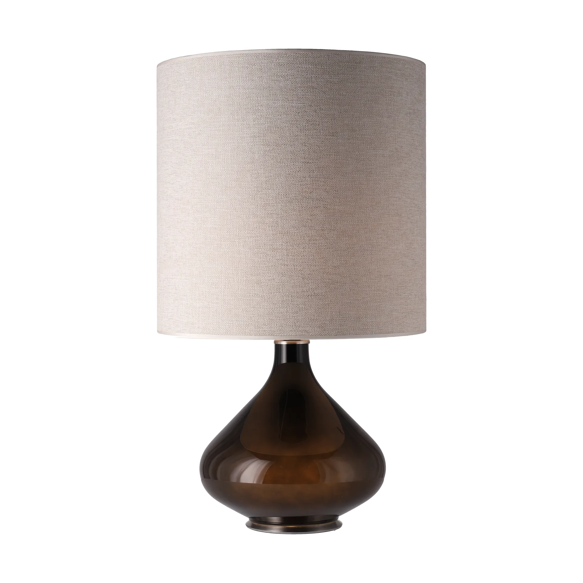 Flavia tafellamp zwarte lampvoet, London Beige M Flavia Lamps