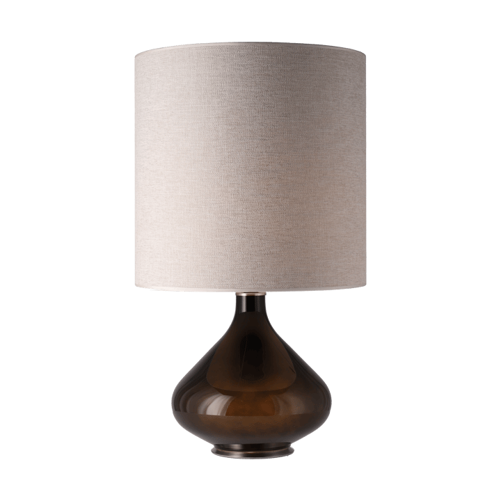 Flavia tafellamp zwarte lampvoet, London Beige M Flavia Lamps